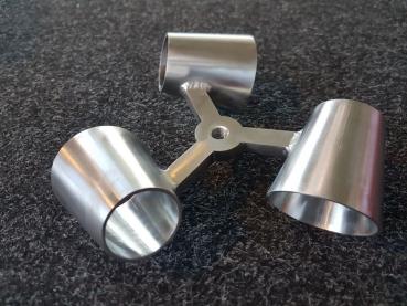 Cup stirrer type SRT-Fluidjet material 1.4571 / 1.4404 with dynamic pressure mixing principle.