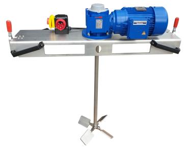 Container agitator type IBC-0170 suitable for liquids with up to 5000 mPas in an 1000 liter IBC container
