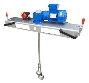 Preview: Container agitator type IBC-0230 suitable for liquids with up to 3000 mPas in an 1000 liter IBC container