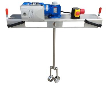 Container agitator type IBC-0235 suitable for liquids with up to 5000 mPas in an 1000 liter IBC container