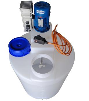 Preview: 250 litre PE dosing tank plastic container with speed adjustable high-speed mixer