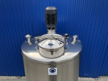 Preview: 1533L stainless steel vessel with dissolver agitator