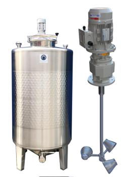 1533L stainless steel vessel with thermoplate and cone stirrer agitator