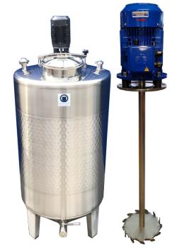 1533L stainless steel vessel with thermoplate and dissolver disc agitator