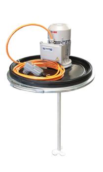 Drum agitator PP-coated for 200/220L PE drums 230 V 50 Hz stainless steel