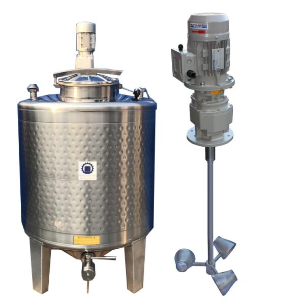 1000L stainless steel vessel with thermoplate and cone stirrer agitator