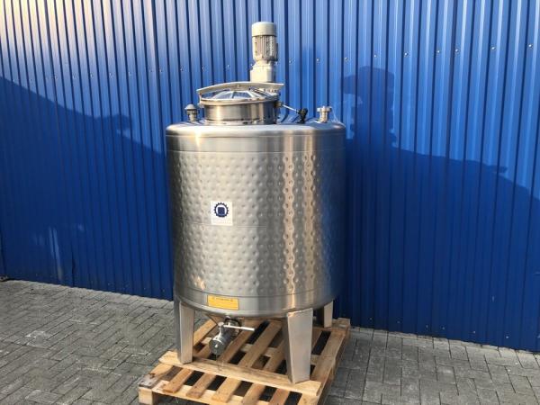 1000L stainless steel vessel with thermoplate and cone stirrer agitator