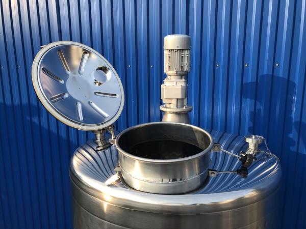 1000L stainless steel vessel with thermoplate and beam stirrer agitator