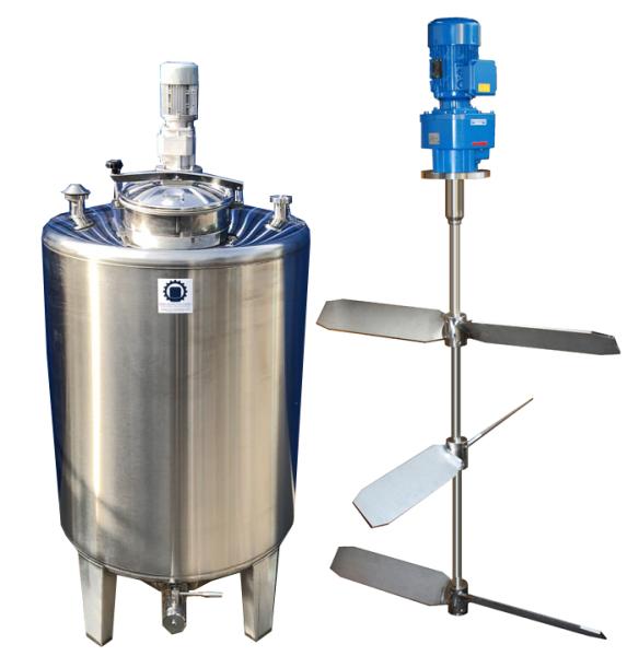 1305L Stainless steel vessel with beam stirrer agitator