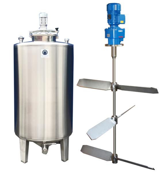 1533L stainless steel vessel with beam stirrer agitator